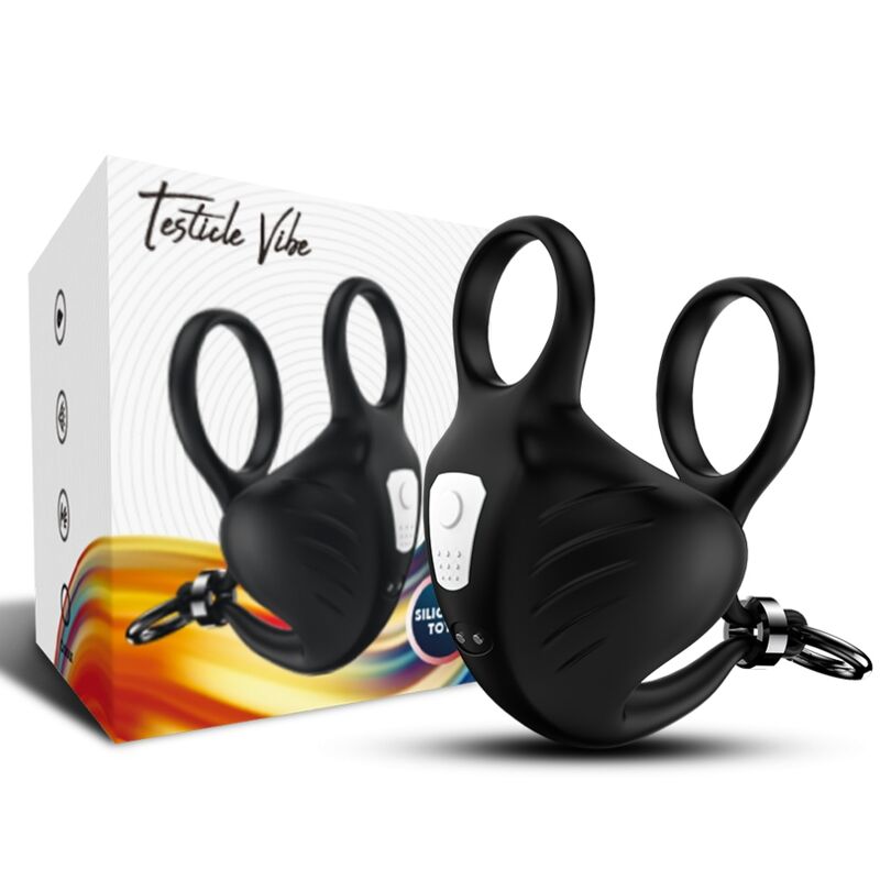 Armony - Manta Anillo Vibrador Testiculos Control Remoto Negro