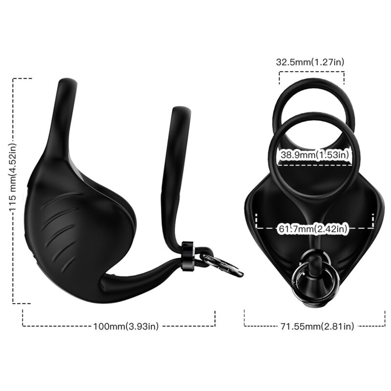 Armony - Manta Anillo Vibrador Testiculos Negro