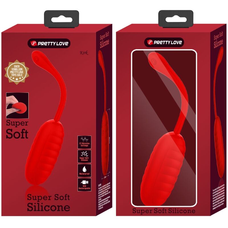 Pretty Love - Kirk Huevo Vibrador Recargable Rojo