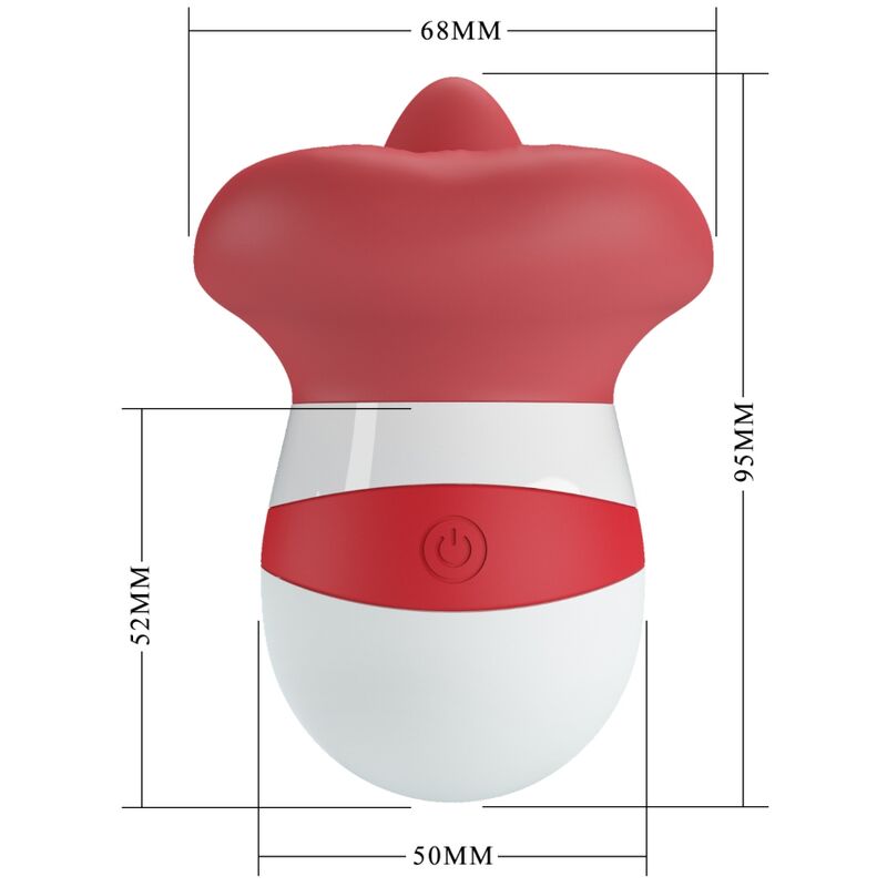 Pretty Love - Mina Estimulador Lengua Rojo Claro