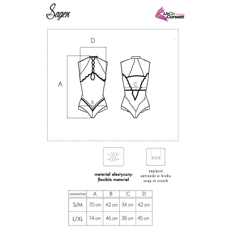 Livco Corsetti Fashion - Sagen Lc 90694 Body Negro L/Xl