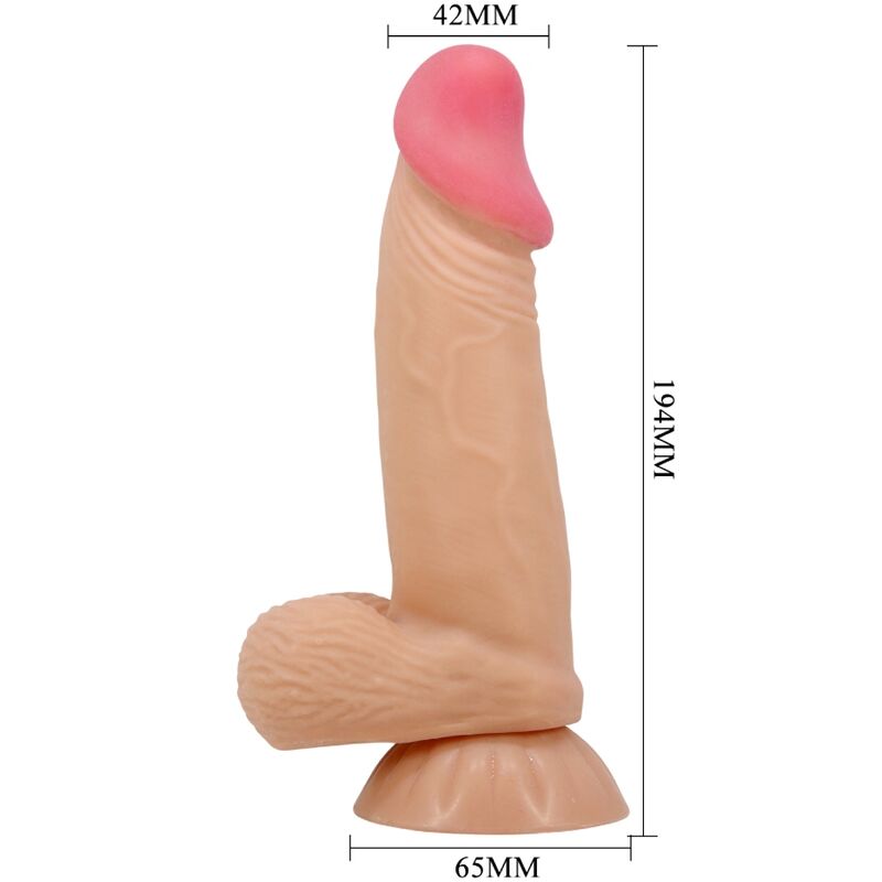Pretty Love - Sliding Skin Series Dildo Realístico Con Ventosa Piel Deslizante 19.4 Cm