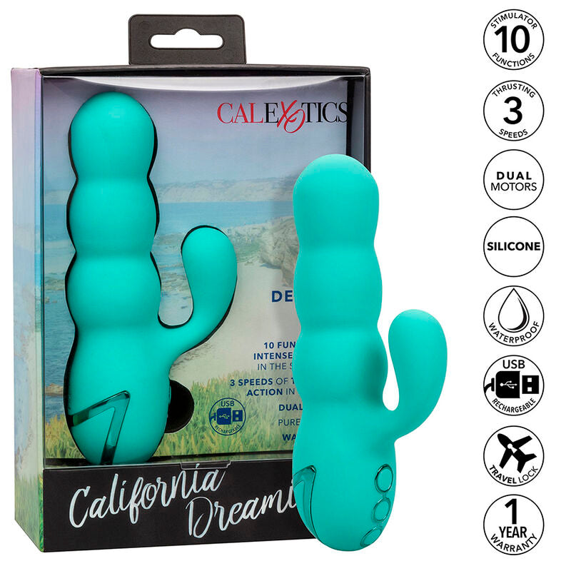 Calexotics - Del Mar Diva Vibrador Rabbit Verde Agua By California Dreaming