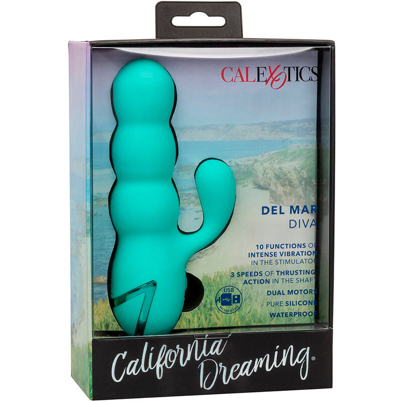 Calexotics - Del Mar Diva Vibrador Rabbit Verde Agua By California Dreaming
