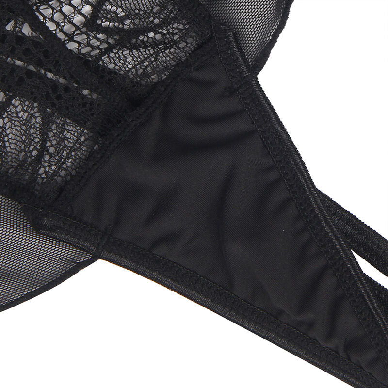 Subblime - Teddy Cuello Halter Espalda Descubierta Encaje Negro S/M