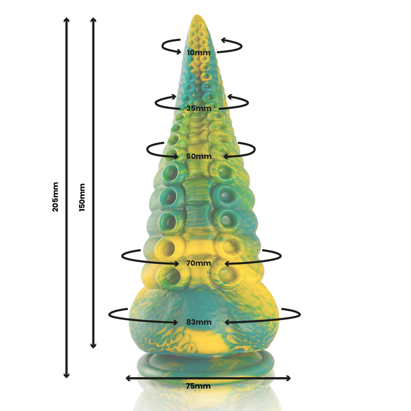 Epic - Cetus Dildo Tentáculo Verde Tamaño Grande