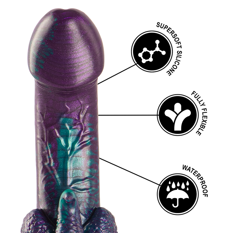 Epic - Basilisk Dildo Doble Placer Escamoso Tamaño Pequeño