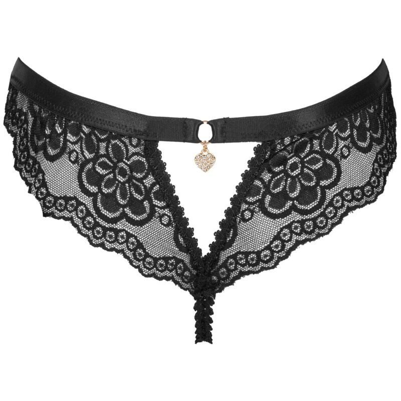 Livco Corsetti Fashion - Oksurin Panty Crotchless Negro L/Xl