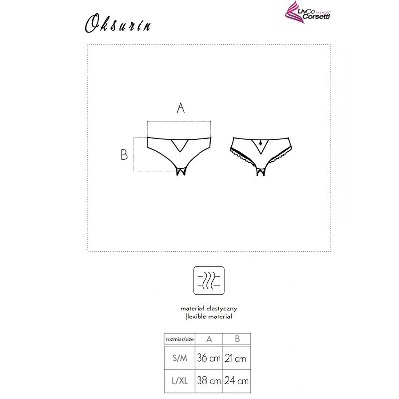 Livco Corsetti Fashion - Oksurin Panty Crotchless Negro L/Xl
