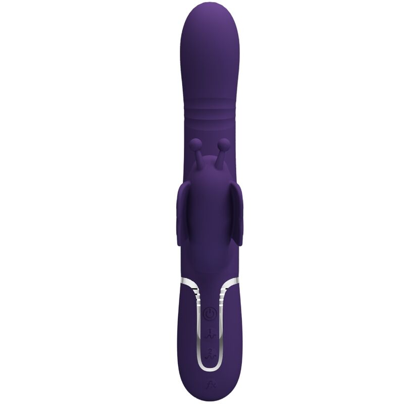 Pretty Love - Vibrador Rabbit Multifunción 4 En 1 Mariposa Morado
