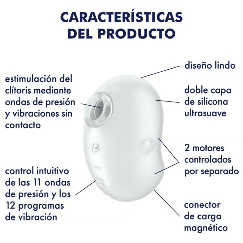 Satisfyer - Cutie Ghost Vibrador Lay-On Blanco