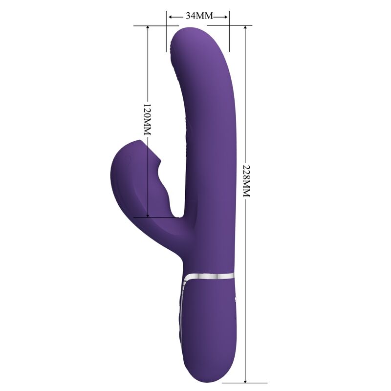 Pretty Love - Perlita Vibrador Punto G 3 En 1 Multifunción Morado