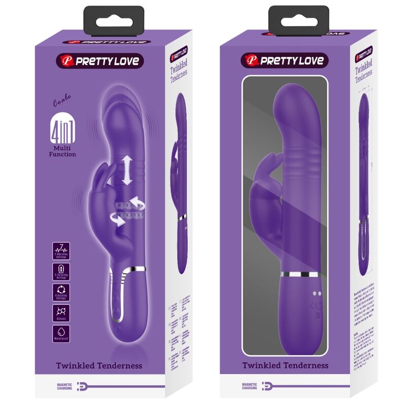 Pretty Love - Coale Vibrador Rabbit 4 En 1 Morado