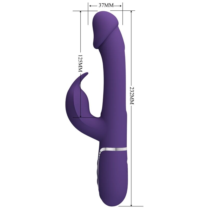 Pretty Love - Kampas Vibrador Rabbit 3 En 1 Multifunción Con Lengua Violeta