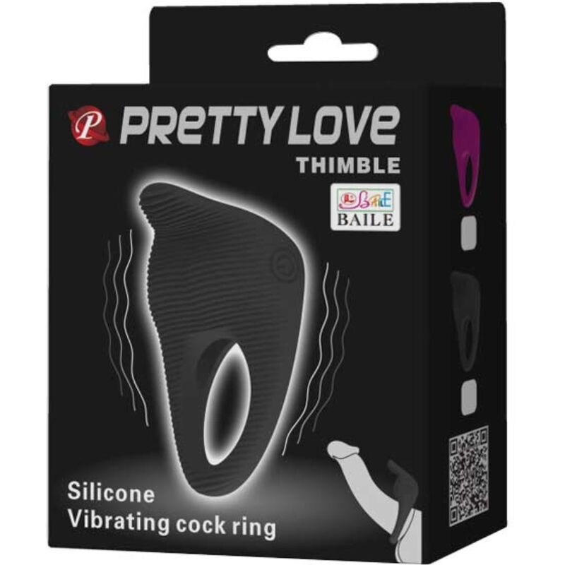 Anillo Vibrador Thimble Negro