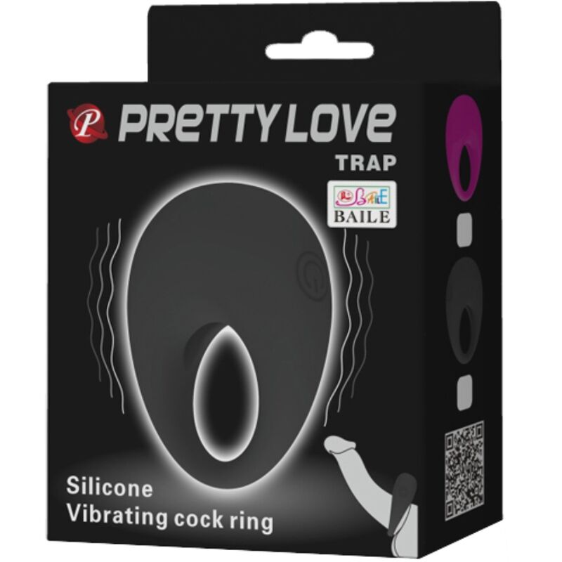 Anillo Vibrador Trap De Pretty Love - Negro
