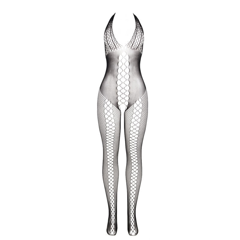 Subblime - 951832 Bodystocking Espalda Abierta Y Detalles Entrecruzados Negro Talla Única