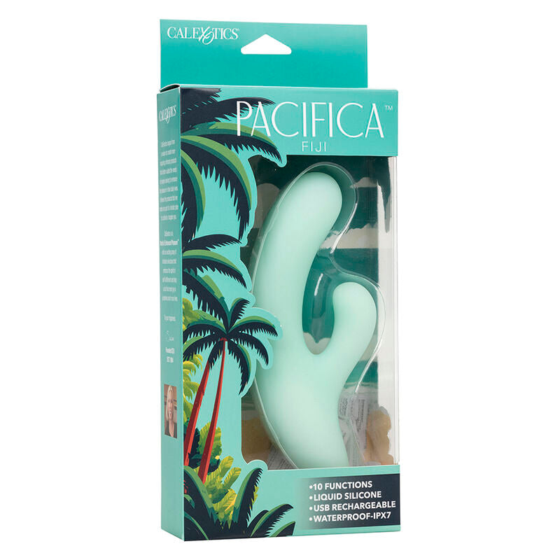 Calexotics - Pacifica Fiji Vibrador Y Estimulador Punto G 10 Vibraciones Aqua
