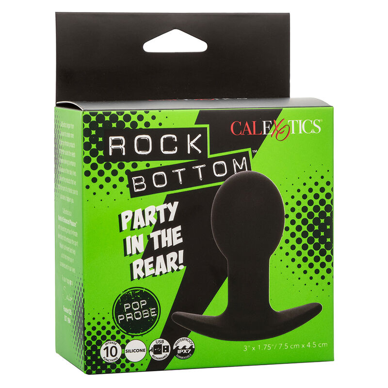 Calexotics - Rock Bottom Plug Anal 10 Vibraciones Silicona Negro