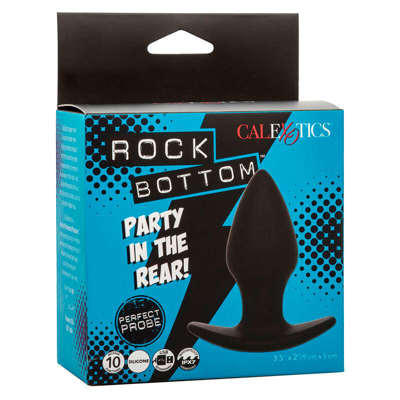 Calexotics - Rock Bottom Perfect Plug Anal 10 Vibraciones Silicona Negro