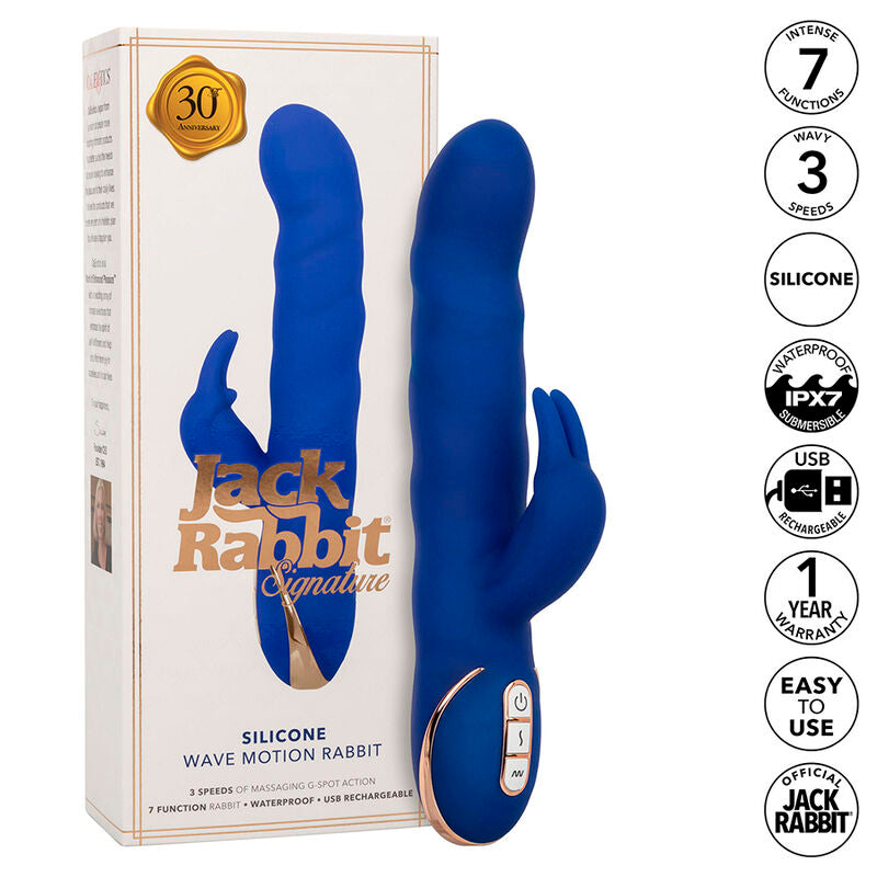 Calexotics - Jack Vibrador Rabbit Movimiento De Ondas Azul