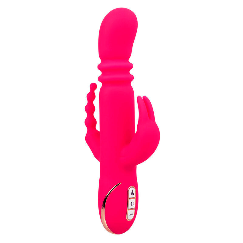 Calexotics - Jack Fantasy Triple Vibrador Calentable Rabbit Rosa