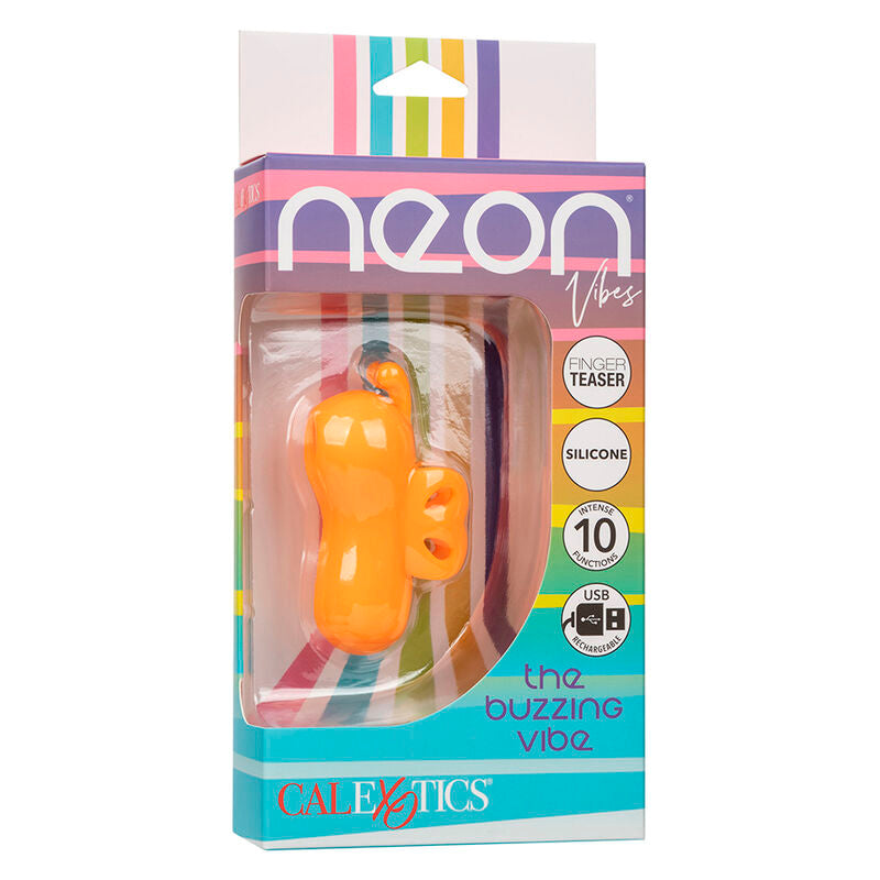 Calexotics - Neon Vibes The Buzzing Vibe Estimulador De Dedo 10 Vibraciones Naranja