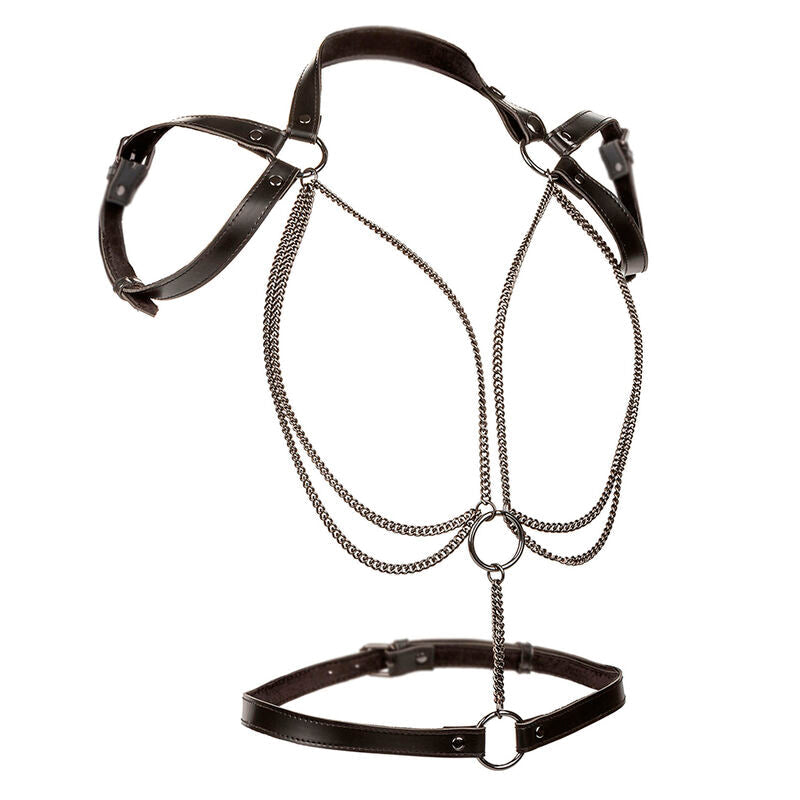 Calexotics - Euphoria Arnés Estilo Cabestro Con Múltiples Cadenas Premium Talla Plus