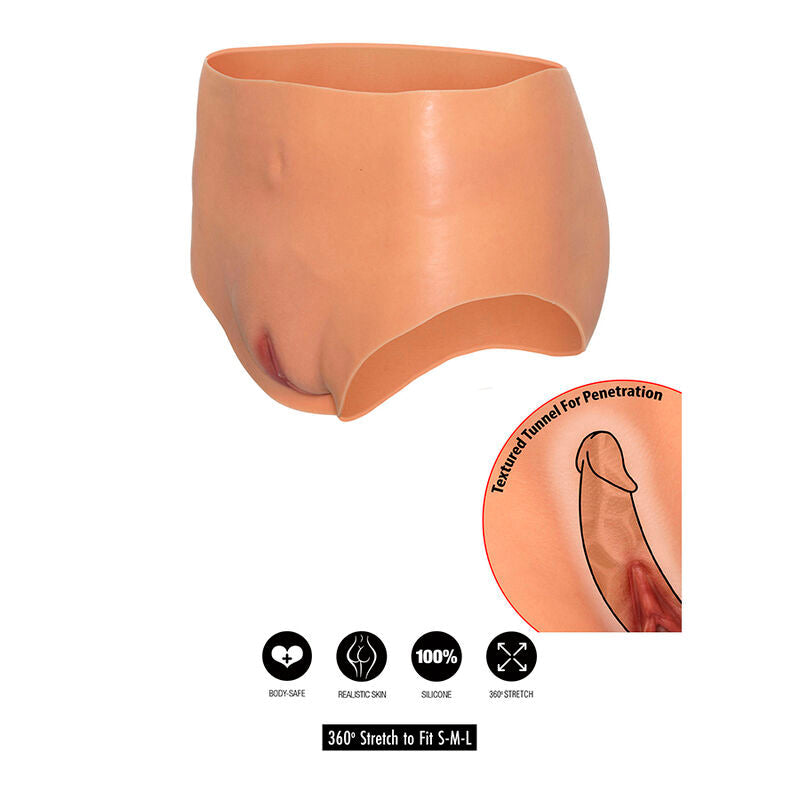 Hidden Desire - Alter Ego Braga Vagina Abierta Cintura Alta Natural