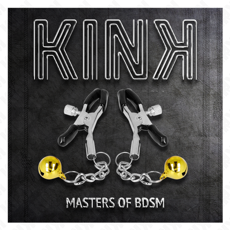 Kink - Pinzas Para Pezones Con Colgante De Cascabel Dorado 6 Cm