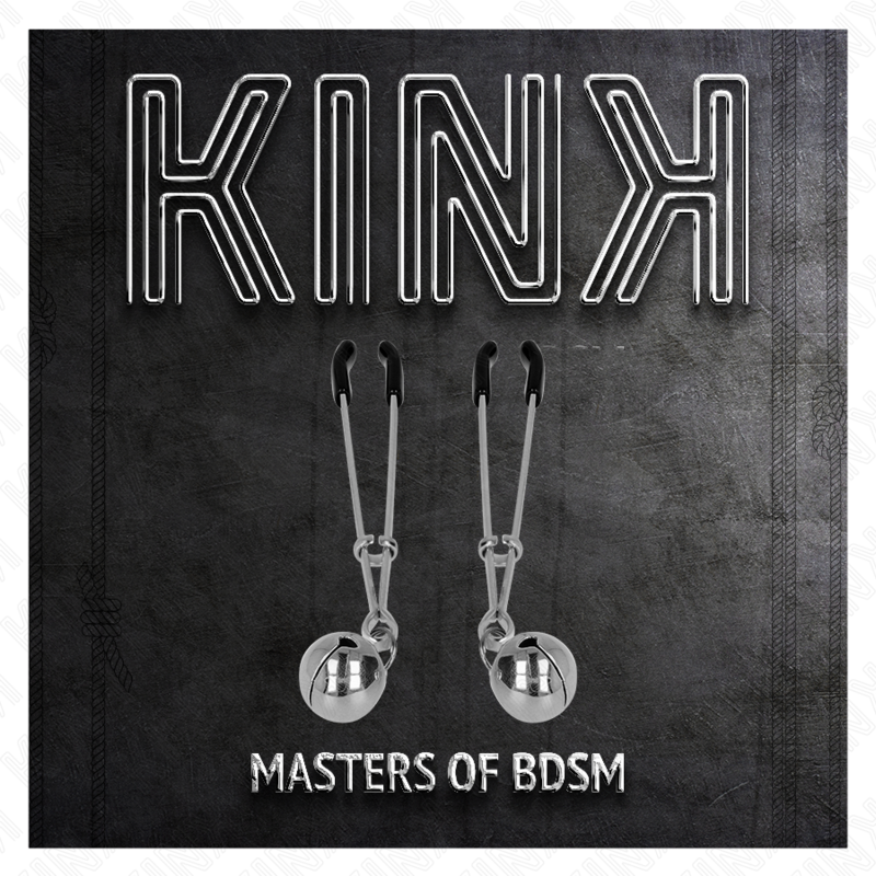 Kink - Pinzas Para Pezones Fina Con Cascabel Plateado 7 Cm