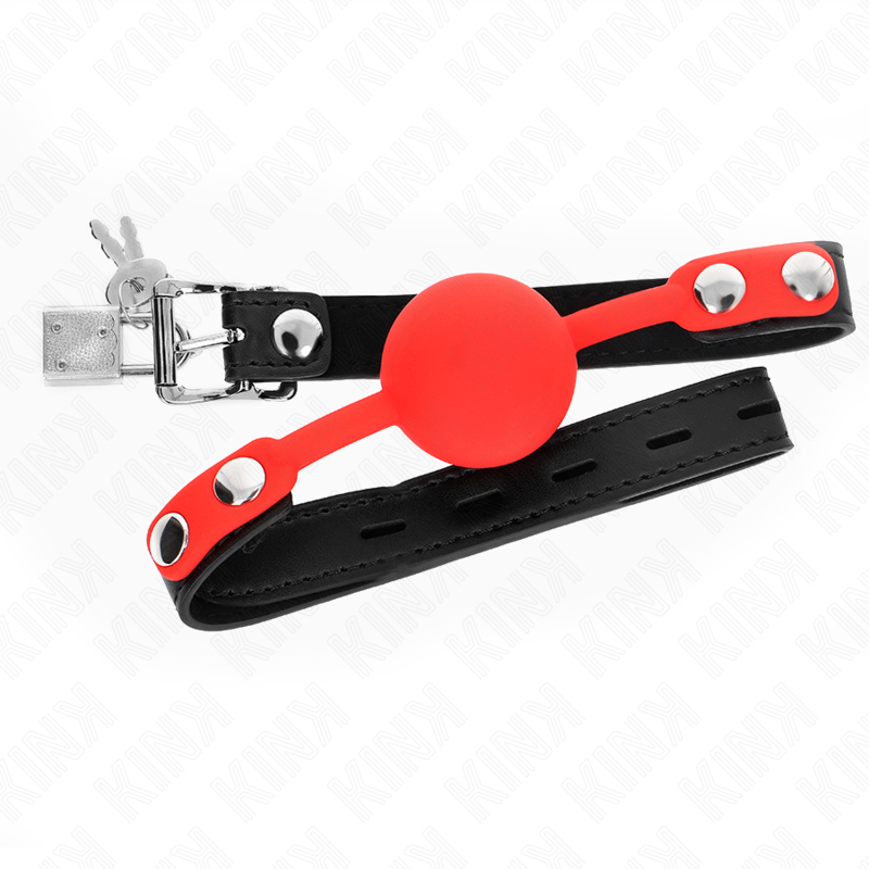 Kink - Mordaza De Bola 4 Cm De Silicona Con Candado 60 X 2 Cm