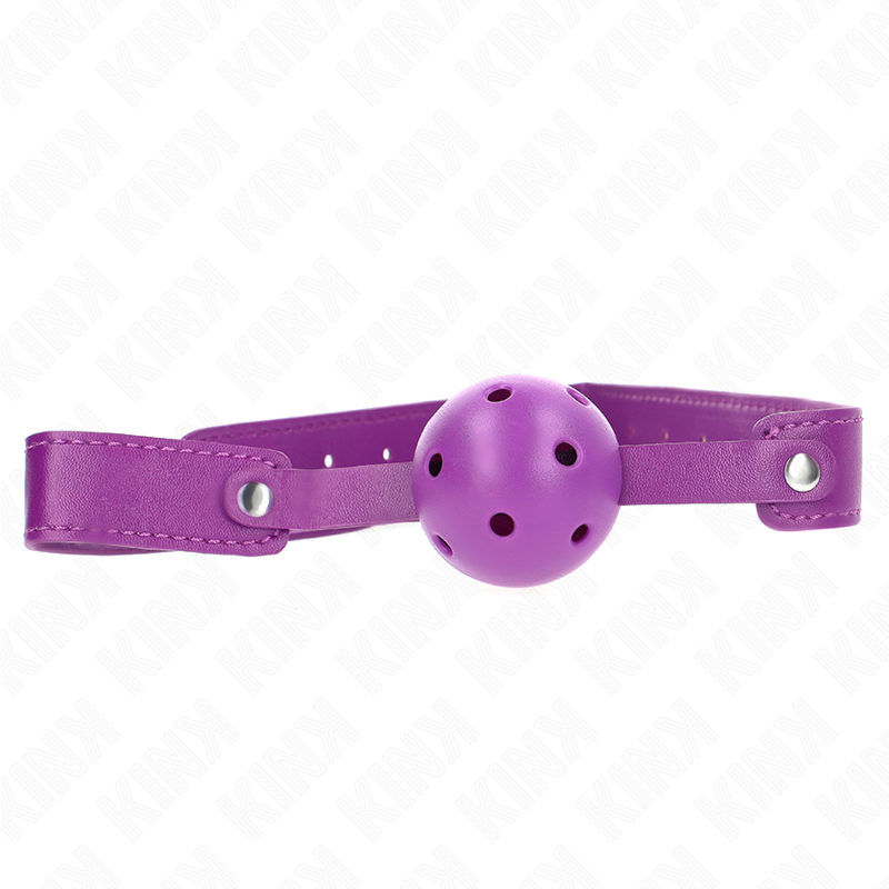 Kink - Mordaza De Bola 4.5 Cm Transpirable Morado 65 X 2.5 Cm