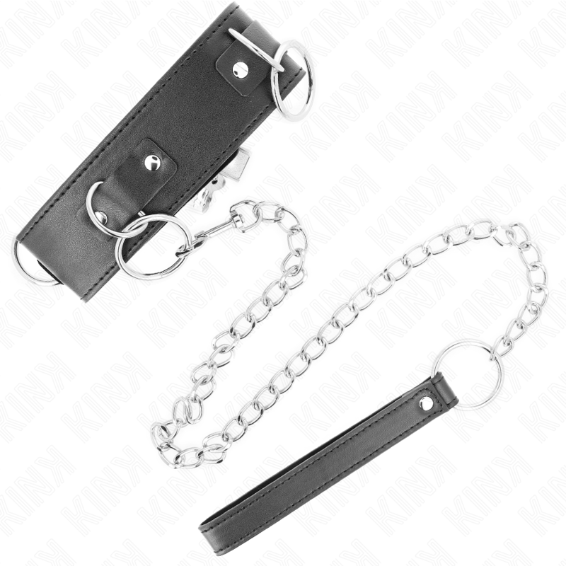 Kink - Collar Con Correa 65 Cm 3 Anillos Modelo 2 Ajustable 36-43 Cm X 5 Cm