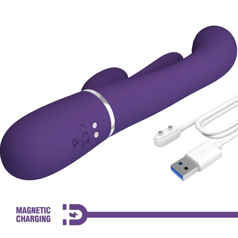 Pretty Love - Shania Triple Vibrador Rabbit Multifunción Morado
