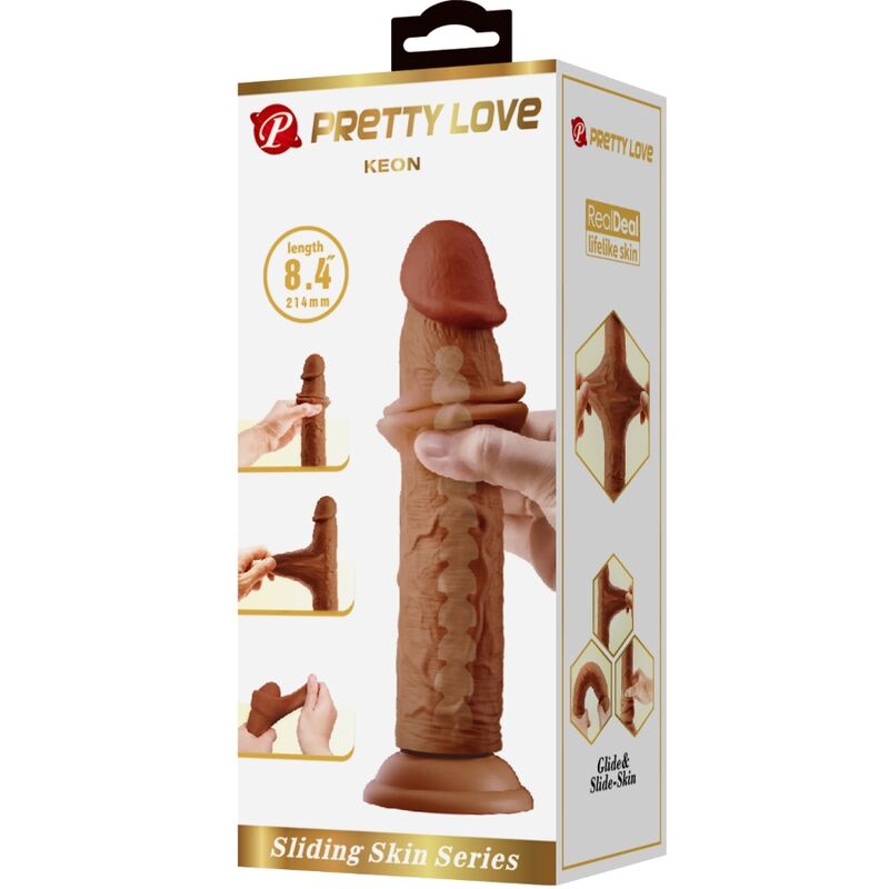 Pretty Love - Keon Dildo Realístico 21 Cm Mulato