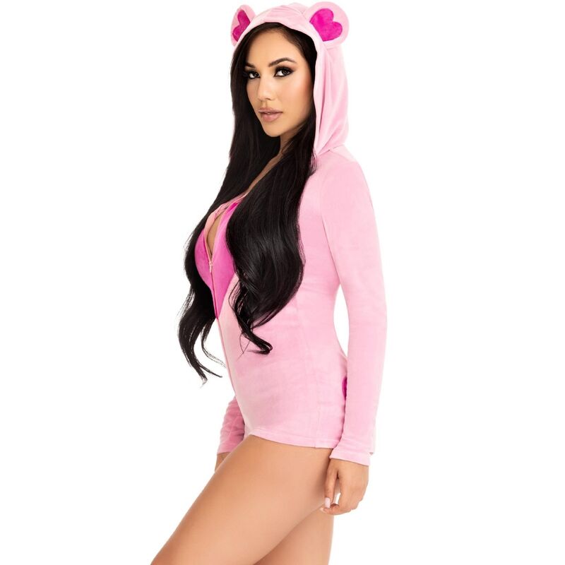 Leg Avenue - Body Osito Terciopelo Rosa M