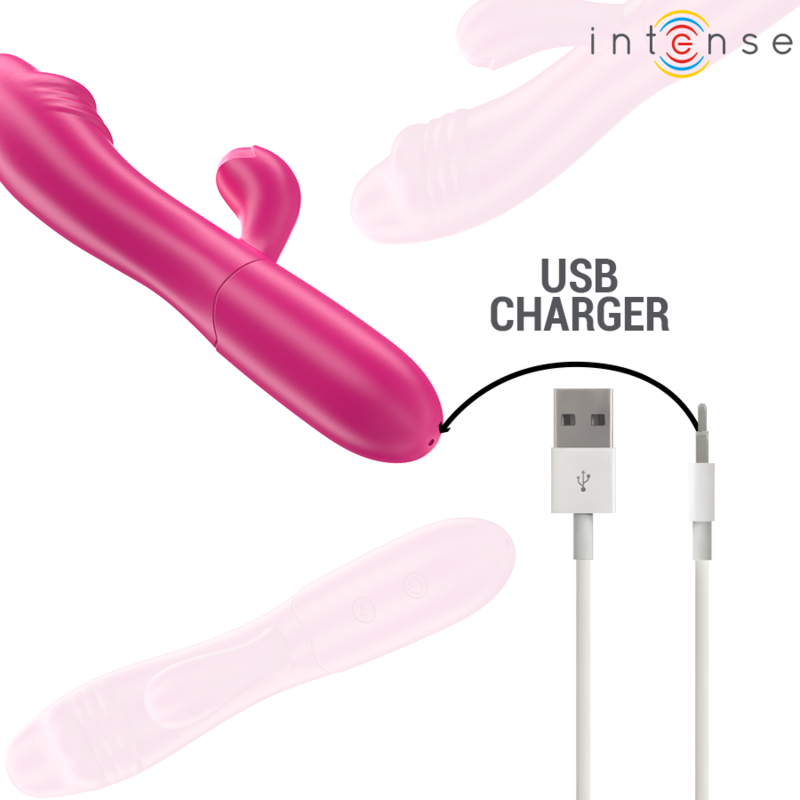 Intense - Ivy Vibrador Flexible 10 Vibraciones Con Lengua Estimuladora Rosa
