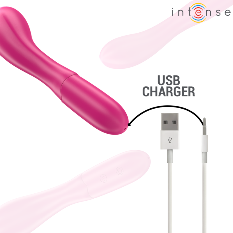 Intense - Lisette Vibrador 19 Cm Flexible 10 Vibraciones Rosa