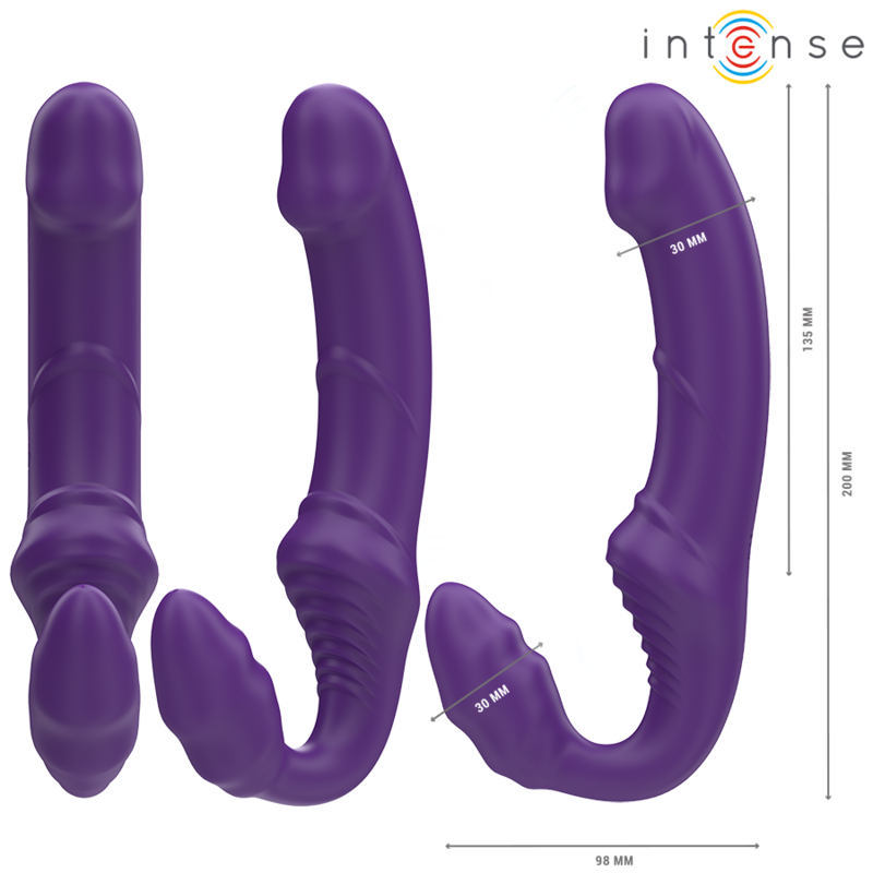 Intense - Jill Vibrador Doble 20 Cm Violeta Control Remoto