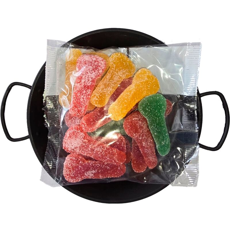 Gominolas De Azúcar Con Forma De Pene En Paellera