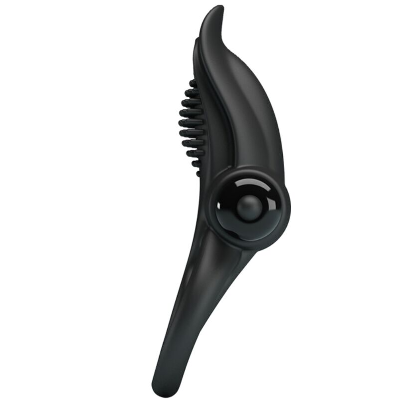 Pretty Love - Doble Anillo Vibrador + Estimulador Clítoris 10 Vibraciones Negro