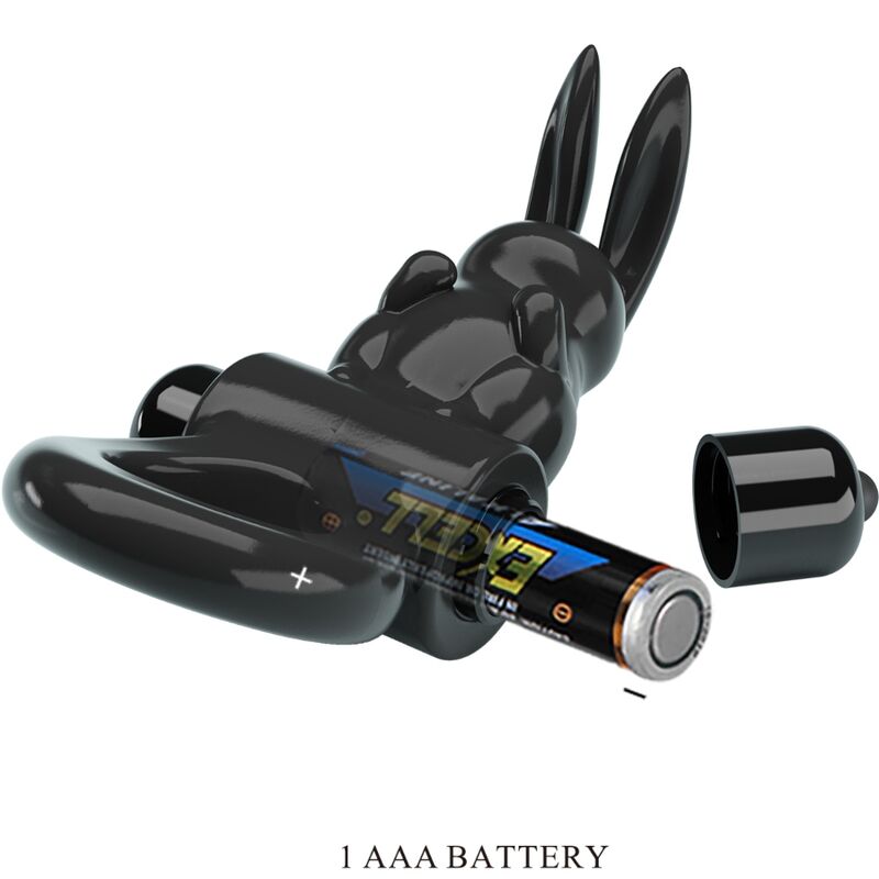 Pretty Love - Exciting Ring Anillo Vibrador Rabbit 10 Vibraciones Negro