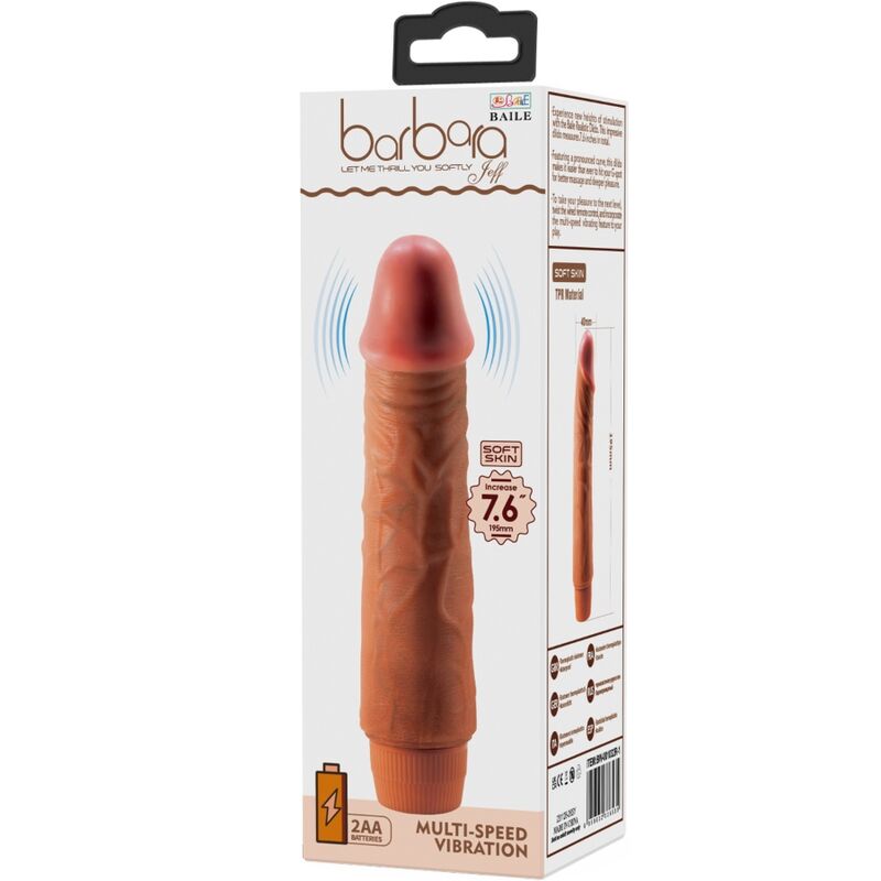 Baile - Jeff Vibrador Realístico 19.5 Cm Mulato