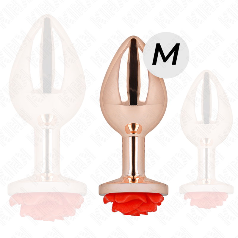 Kink - Plug Anal Oro Rosado Rosa Roja M