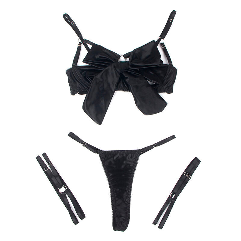 Subblime - 955199 Set Sujetador Con Lazo Negro Ajustable S/M