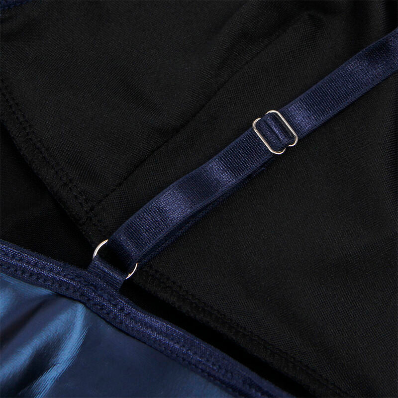 Subblime - 955427 Vestido Con Tirantes De Cuero Azul L/Xl