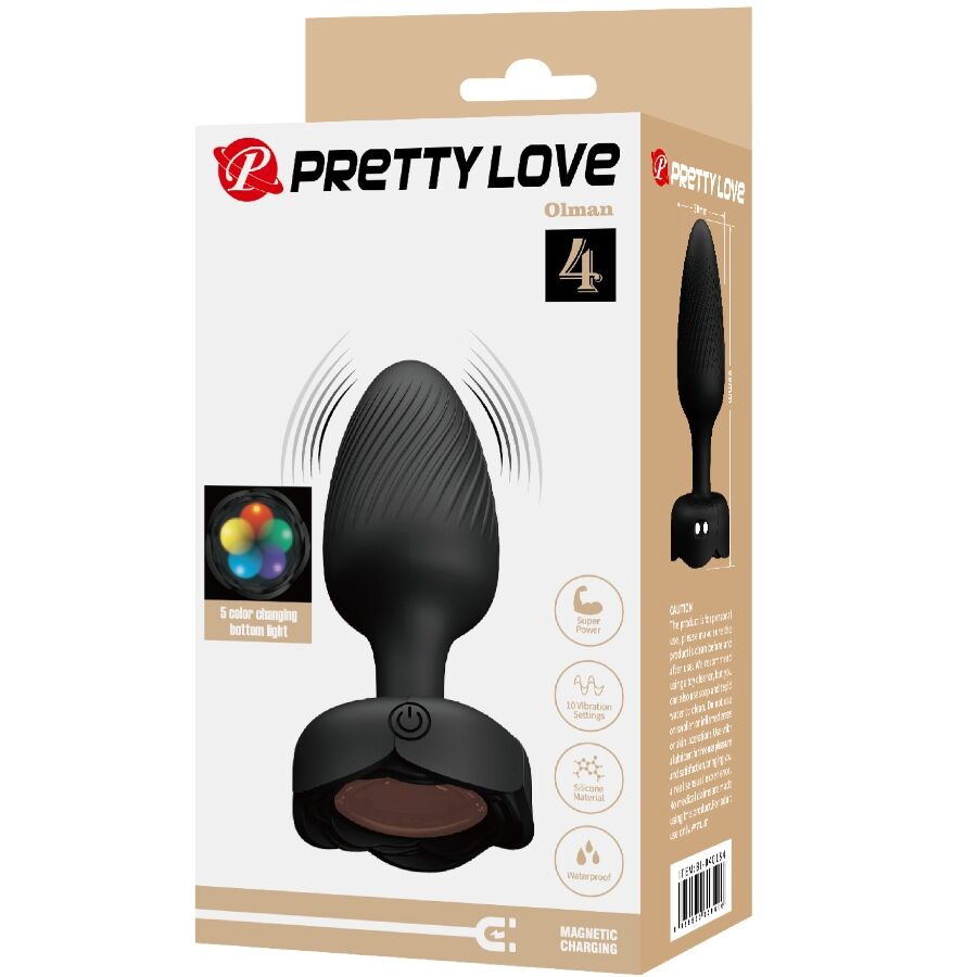 Pretty Love - Olman Plug Anal Con Luz Led 8.8 Cm