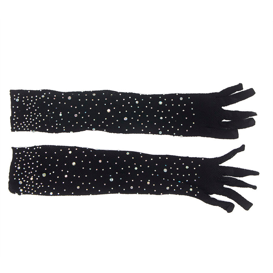 Subblime - 957469 Guantes Transparentes Con Brillo Negro S/M