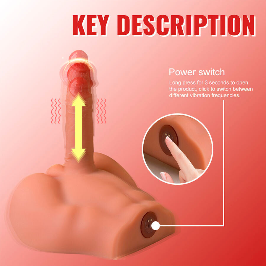Xise - Peel Dildo Ass Masturbador Dildo Realístico Posición Frontal Con Thrusting 17,5 Cm